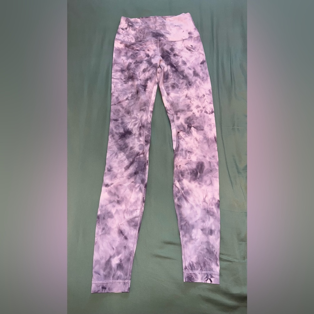 Lululemon Align Pant 28" *Diamond Dye Pink Bliss Graphite Purple, Size 4, **Flaw